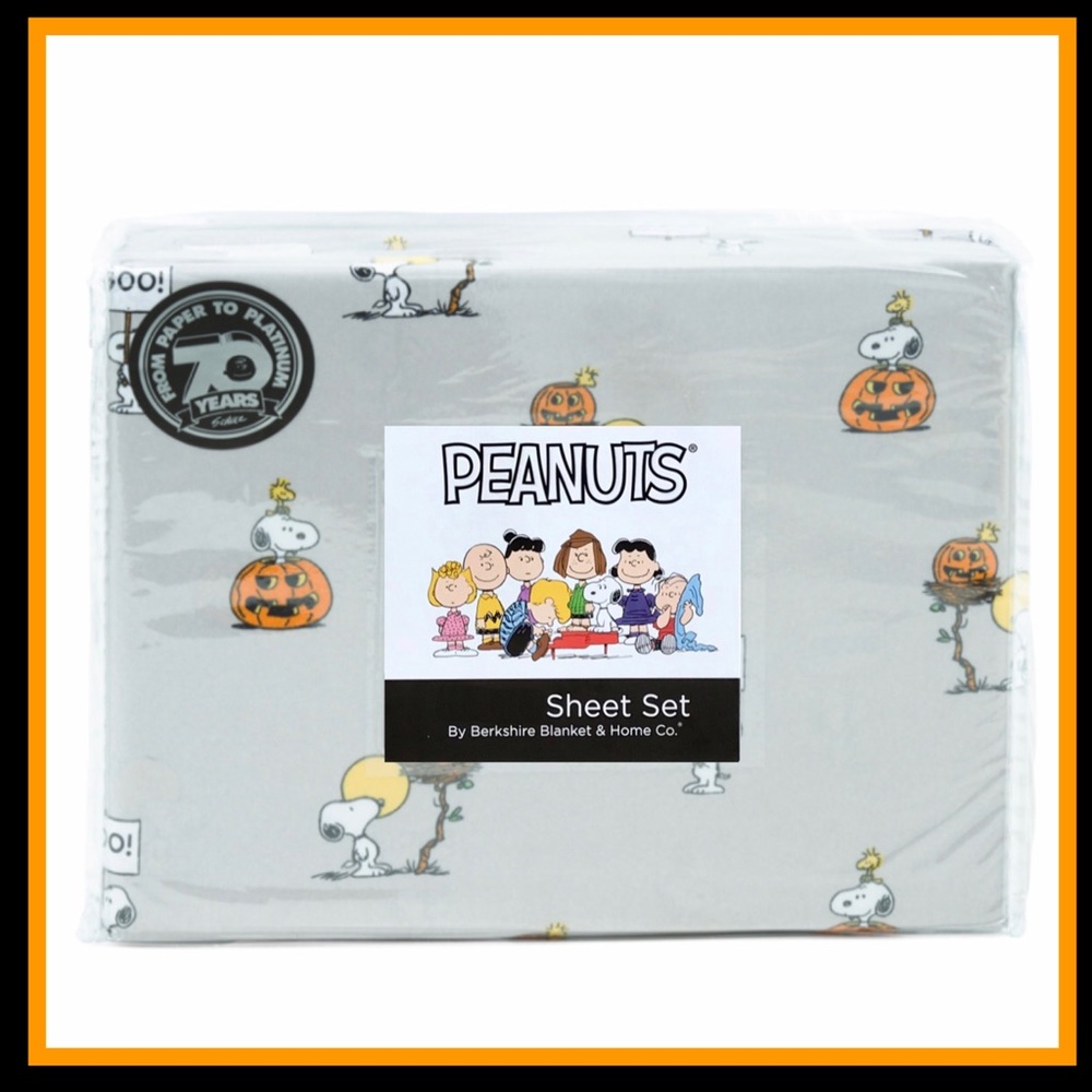 Berkshire Peanuts Snoopy Great Pumpkin Full Sheets - Picture 2 of 11